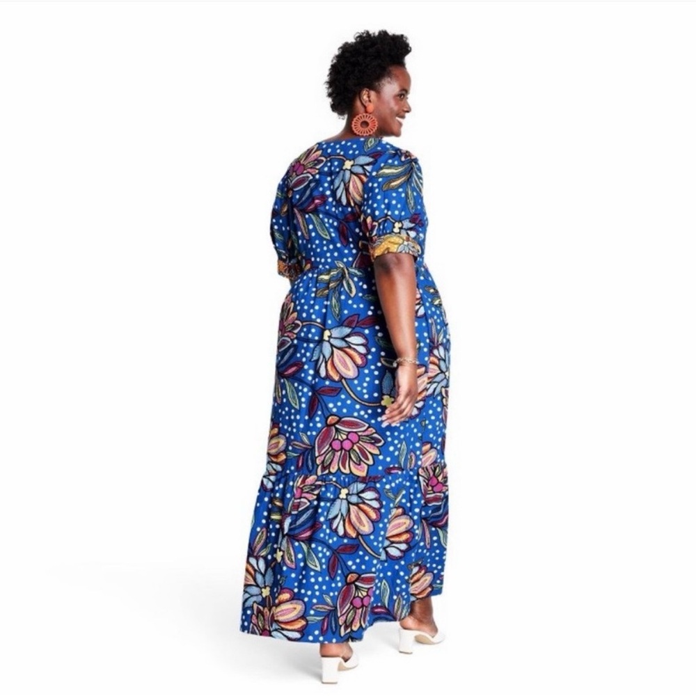 NWT Tabitha Brown For Target Bright Blue Floral Dress - Picture 8 of 15